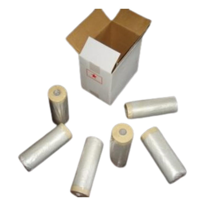 1700MM OR 2700MM - PLASTIC PAINTING DROP FILM, PRE-TAPED