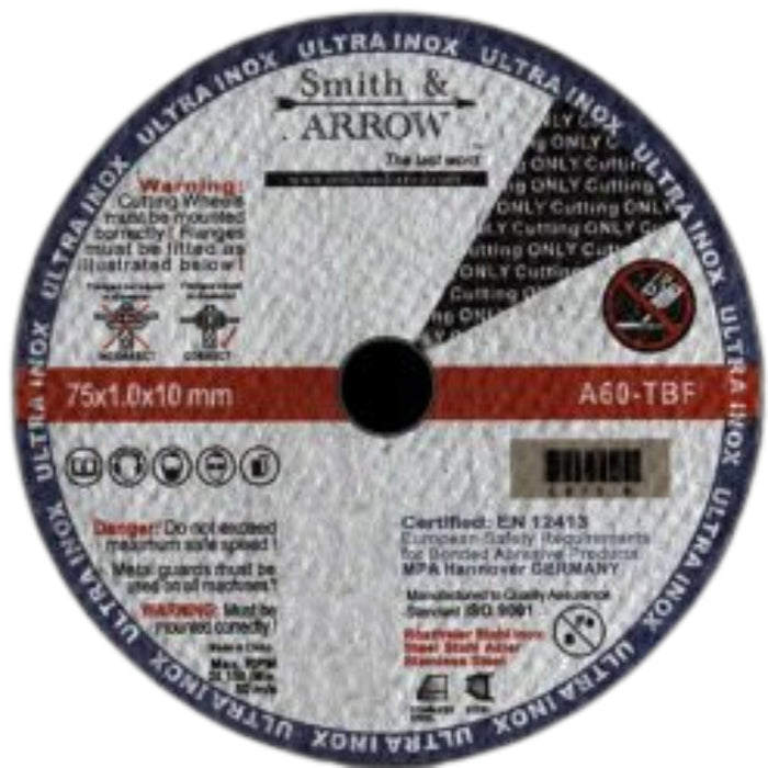 3", 75MM X 1.0MM - METAL CUTTING DISCS