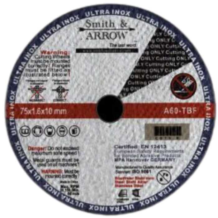 3", 75MM X 1.6MM - METAL CUTTING DISCS