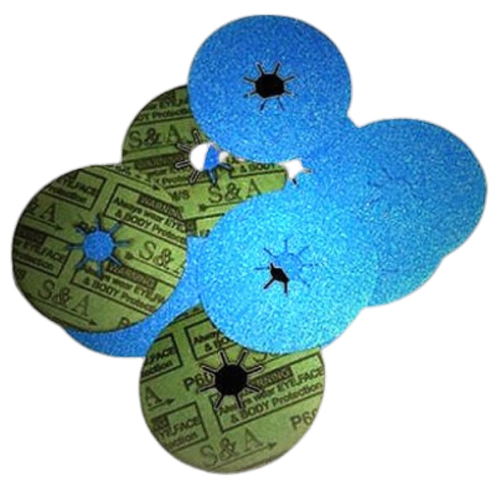 4.5" 115MM - ZIRCONIA FIBRE SANDING DISCS
