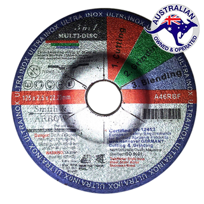 5", 125MM X 2.5MM (MULTI-DISC)- CUTTING GRINDING BLENDING DISCS