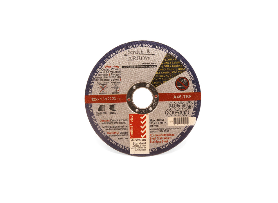 5", 125MM X 1.6MM - METAL CUTTING DISCS