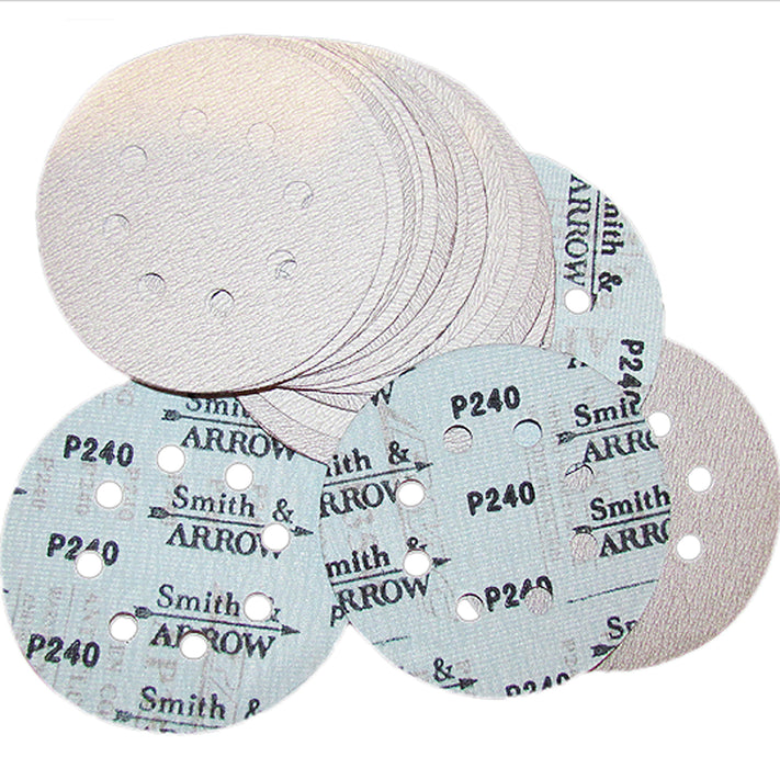 5" 125MM 8 HOLE - HOOK & LOOP VELCRO SANDING DISCS | ORBITAL SANDER