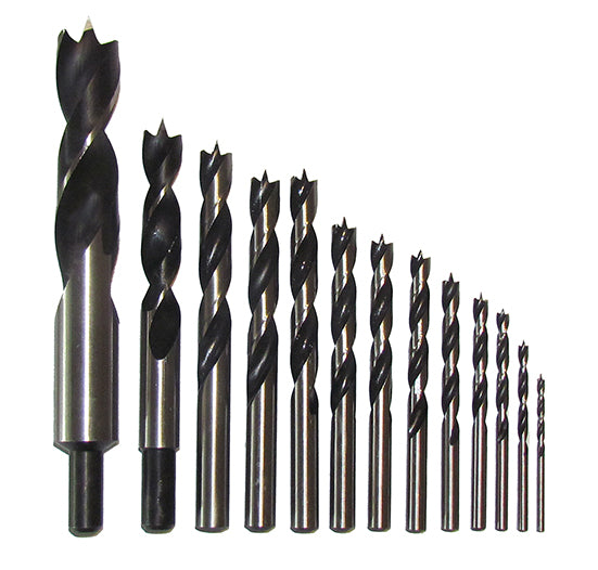 WOODWORKING BITS, BRAD POINT, CARBON STEEL, BORING BITS