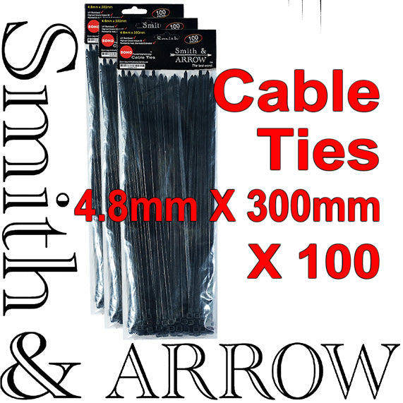 CABLE ZIP TIES BLACK UV STABILISED 2.5MM / 3.6MM / 4.8MM