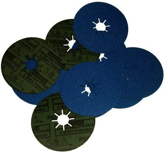 4" 100MM - ZIRCONIA FIBRE SANDING DISCS