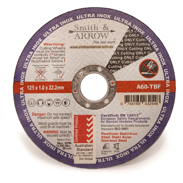 5", 125MM X 1.0MM - METAL CUTTING DISCS