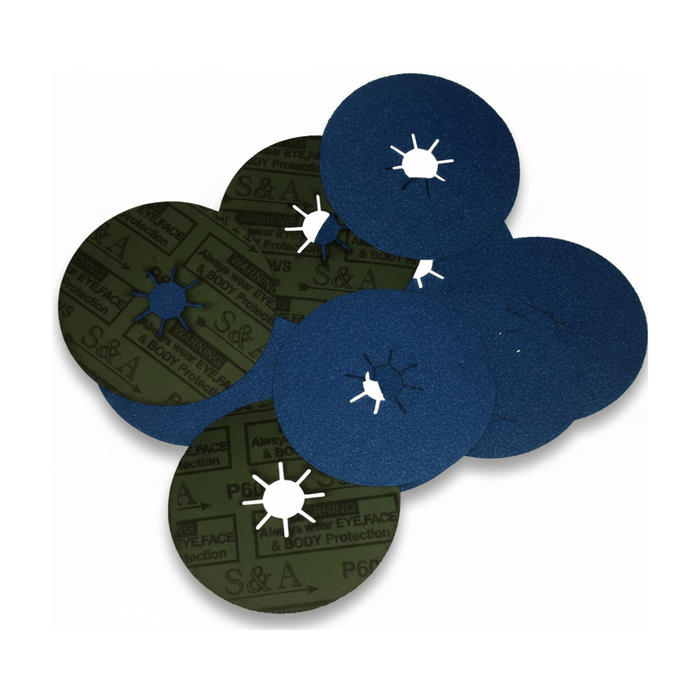 4" 100MM - ZIRCONIA FIBRE SANDING DISCS