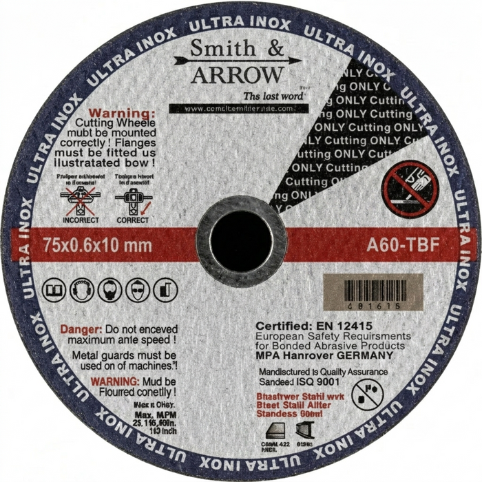 3", 75mm X 0.6mm - METAL CUTTING DISCS